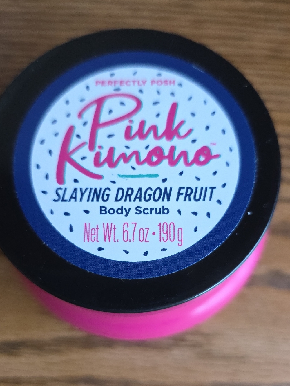 Perfectly Posh Pink Kunono Slaying Dragon Fruit Body Scrub - Pink, Black, White